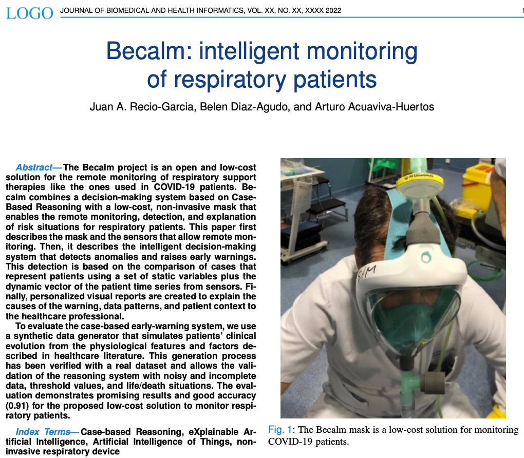 Publicación BeCalm en IEEE JBHI